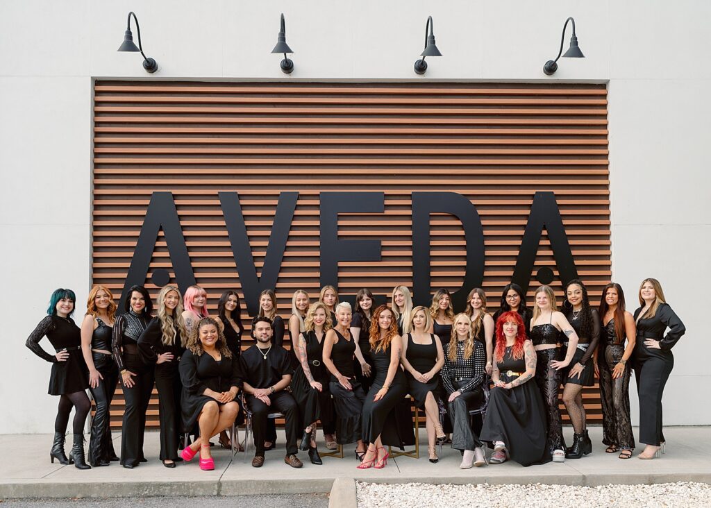Commercial photoshoot of entire team at AVEDA salon, Commercial and branding photography, salon branding session, aveda salon tampa florida, team photoshoot, tampa branding photographer, tampa commercial photography