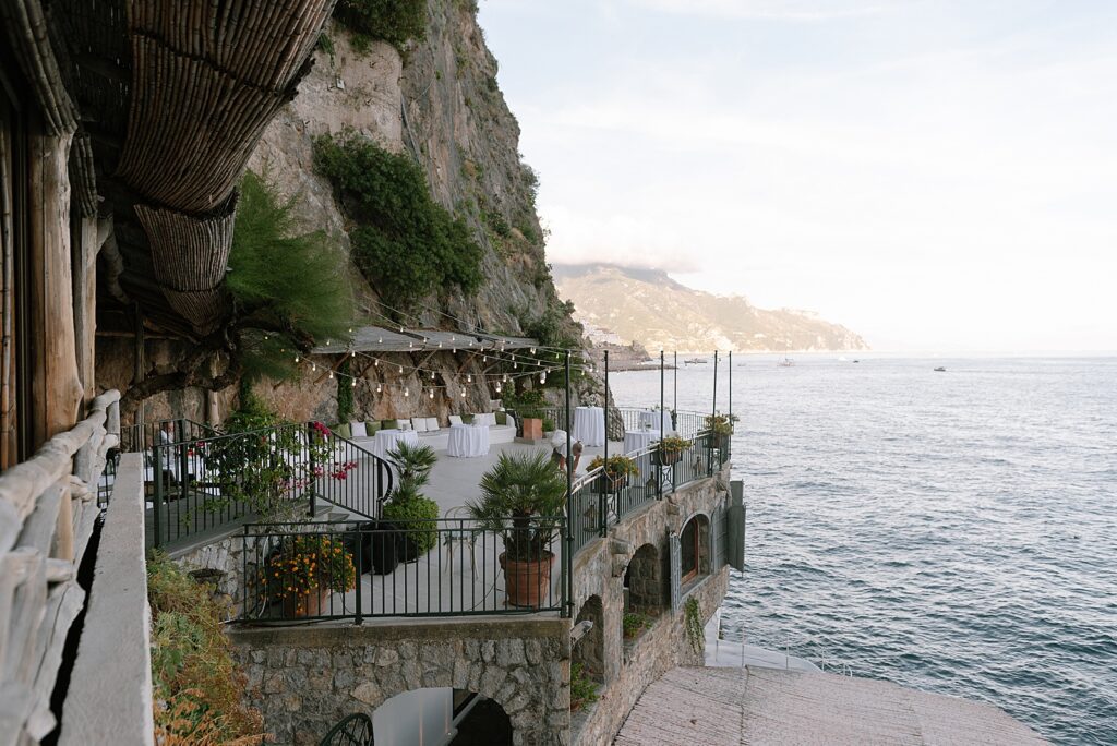 amalfi coast wedding reception at hotel santa caterina