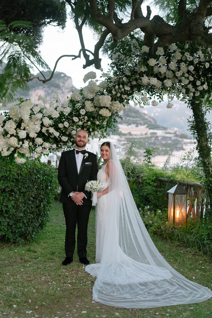 destination wedding photographer, floral arrangements, amalfi coast wedding photographer, santa caterina wedding, garden wedding, rooftop reception